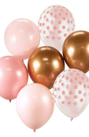 Szines-Pink-Copper-leggomb-lufi-szett-7-db-os-30cm