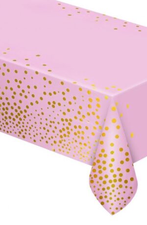 Light-Pink-Gold-Dots-Kek-asztalterito-137x183-cm