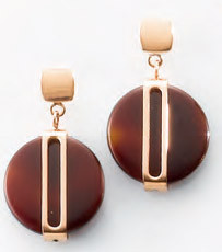 Victoria-Rose-gold-szinu-barna-mintas-fulbevalo