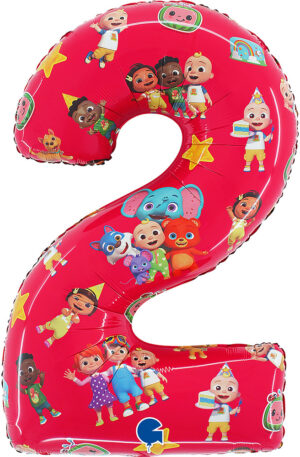 CoComelon-2-Red-szam-folia-lufi-66-cm